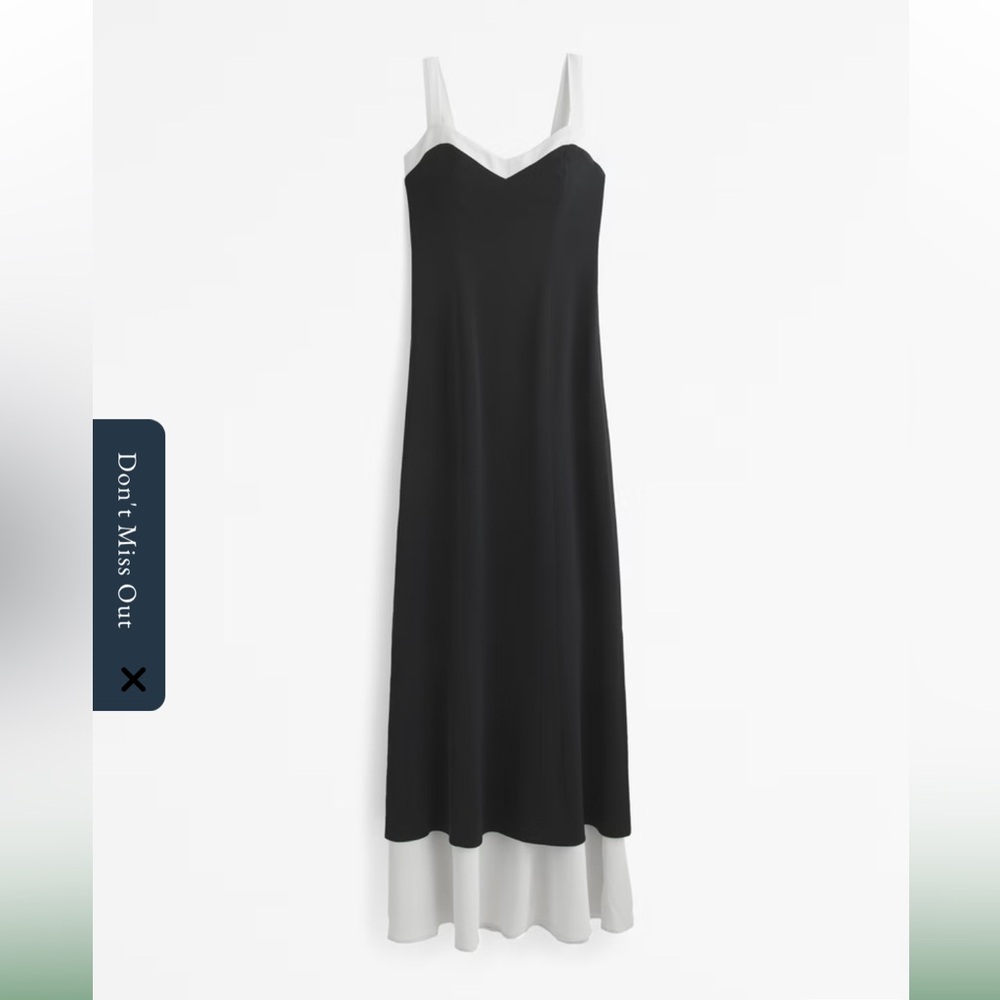 Abercrombie & Fitch Black and White Elegant Long Dress
